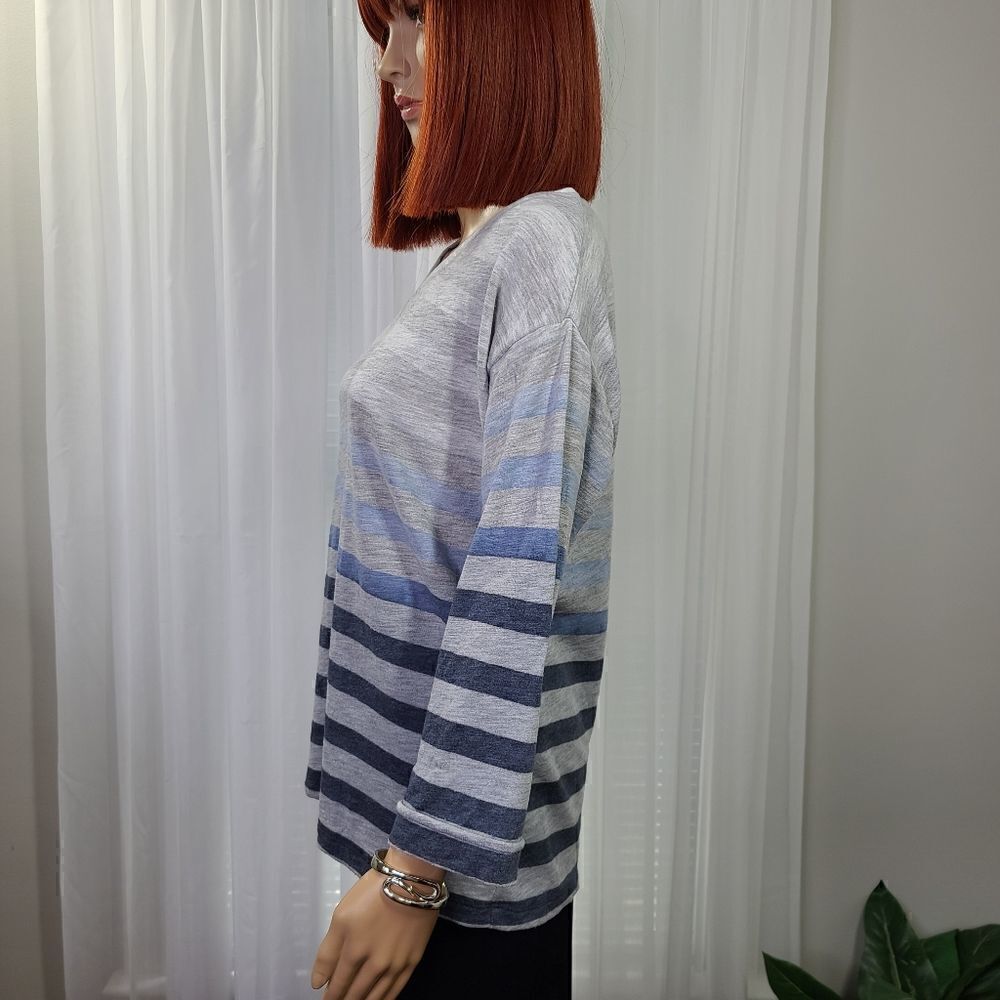 Chico's Weekends Comfy Stripe Top 4 - Picture 5 of 7